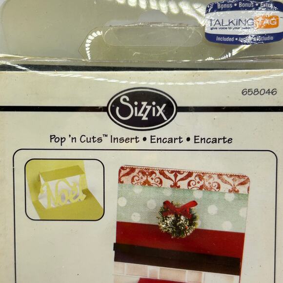 Sizzix Pop 'n Cuts Insert #658046 Interchangeable Card Insert Die Phrase NOEL 3D - Picture 7 of 9